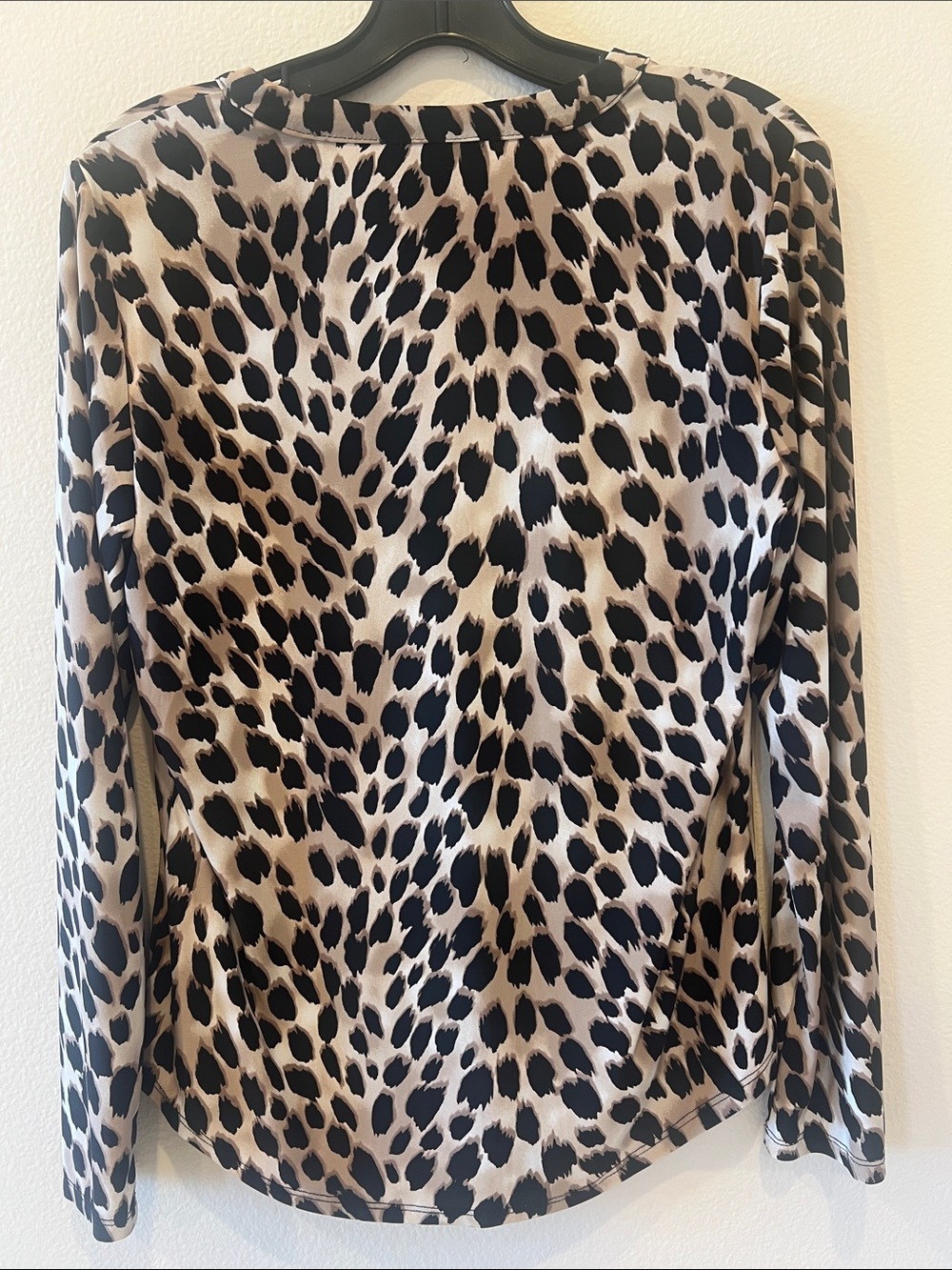 INC International Concepts Leopard-Print Zip-Pocket Top - Black & Beige - Picture 4 of 5
